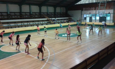 Sesión de trabajo físico en el gimnasio Arauco 2015
